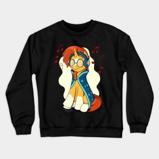 Sunburst with Headphones Crewneck Sweatshirt